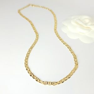 NEW 14K Gold Plated Anchor Chain Necklace Choker